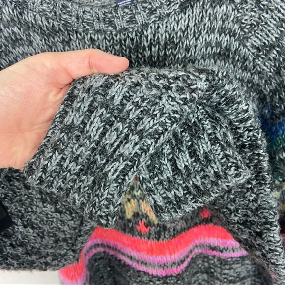 American Eagle Mohair Wool Fair Isle Sweater Knit Boho Womens Size‎ Small Y2K - Picture 7 of 13